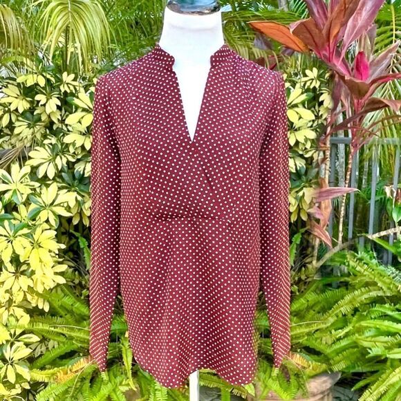 Michael Kors Polka Dot Long Sleeve Blouse - Picture 2 of 7